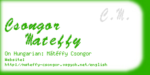 csongor mateffy business card