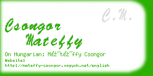 csongor mateffy business card